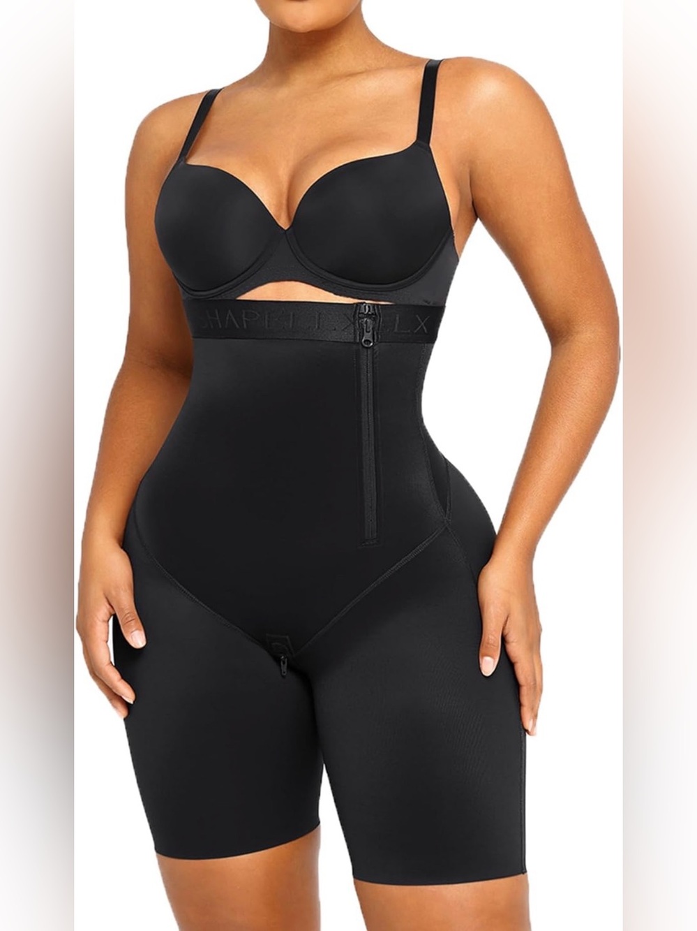 SHAPELLX Tummy Control Faja Colombianas Side Zipper Postpartum With Butt Lift